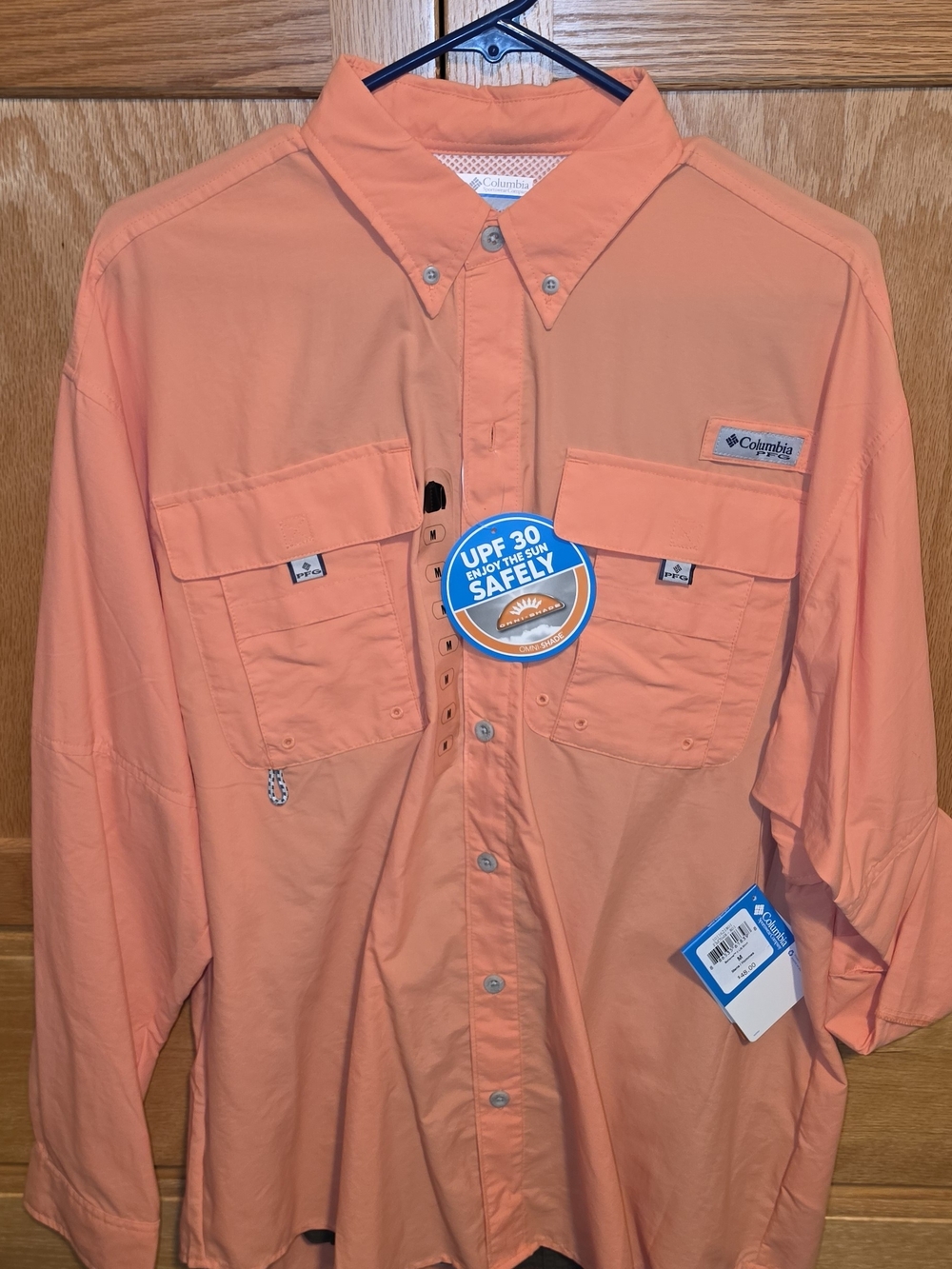Columbia Men's Coral Button-Down Sun Shirt